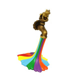 Frog Rainbow Faucet Ornament Resin Garden Decorative Animal Rainbow Tap Statue Craft for Outdoor V1294-YM0901-3111240165711