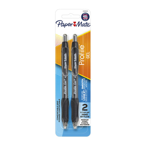 PAPER MATE Profile Pen 0.7 Black Pack 2 Box of 6 V177-D-PM2096535