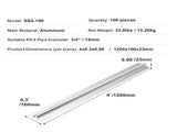 PEX Heat Transfer Plates 1.2m, Radiant Heat Plates for 19mm PEX Pipe, Durable Aluminum & Easy V952-LZCRBSY34PEXDOMGQV0