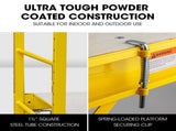 Baumr-AG 1.9 x 0.8 x 1.8m Adjustable Mobile Scaffold Platform, Guard Rail, Outrigger Wheel Set, V219-BAMOTL04A
