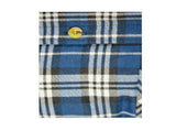 Jacksmith Quilted Flannelette Shirt Mens Jacket 100% Cotton Padded Warm Winter Flannel - Navy/Light V563-WS59-149-S