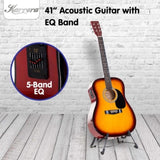 Karrera Electronic Acoustic Guitar 41in - Sunburst EAC41-EQ-SB