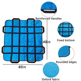 Positioning Bed Pad with Handles,48" 40" Transfer Sheet for Repositioning,Turning and V1107-108-01766-BLK-2PACK