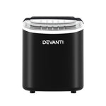 Devanti Portable Ice Maker Machine Ice Cube Tray 12kg Bar Countertop Black IM-ZB12H-BK