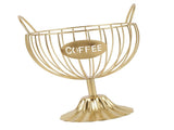 Coffee Pod Holder Iron Coffee Capsule Basket Bar Counter Organizer for Kitchen Office Desktop Gold V1294-YM0901-3118240264411