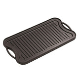 SOGA 50.8cm Cast Iron Ridged Griddle Hot Plate Grill Pan BBQ Stovetop ZPAI009