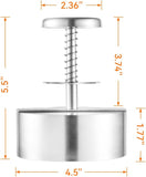 304 Stainless Steel Burger - 4.5" Hamburger Patty Maker, Heavy Duty Stainless Steel Burger V1258-DP02-C-4