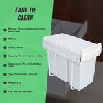 Pull Out Bin Kitchen Double Dual Slide Garbage Rubbish Waste 10L+20L V63-824211