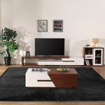 230x200cm Floor Rugs Large Shaggy Rug Area Carpet Bedroom Living Room Mat - Black V63-832191