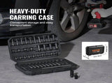 1/4" Drive Impact Socket Set, 55 Piece Deep & Shallow Socket Set SAE 5/32"-9/16" and Metric 4-15mm, V952-CJTTZJ1CRV551UAHSV0