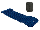 Camping Sleeping Pad Mat Foot Press Inflatable Cushion Mattress for Tent Hiking TravelPurplish Blue V1294-YM0718-3117200188111