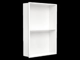 641 x 336 x 101mm Shower Niche Double Shelf Organizer No Tile Needed in White V63-900761