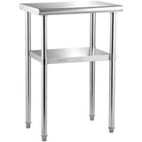 VEVOR 650x457mm Stainless Steel Work Prep Table Commercial Food Prep Table V952-J24X18X36INCHUFT3V0