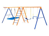 Swing Sets for Backyard 6 in 1 Swing Set 440lbs Capacity Metal Swingset V952-AXQQTZ4RW000I4JXOV0