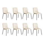 Levede Stackable Dining Chairs Kitchen Beige Set of 8 CH1093-4-BGX2