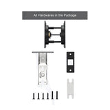 Pocket Door Lock, Matte Black Privacy Square Pocket Door Hardware V1370-AZ4-07645