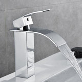 3/8 Standard Wide Spout Single Hole Brass Waterfall Hot and Cold Water Faucet Basin Water Tap V1294-YM0901-3112200089611