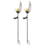 2Pcs Warm White Light Solar Light Iron Hollow Courtyard Night Lighting Decorating Lamp V1294-YM0901-3111200239411