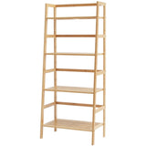 VEVOR Bamboo Bookshelf 4 Tiers Bamboo Ladder Bookshelf Trapezoid Storage Rack V952-TBSJTBZZTX4GVCXBQV0