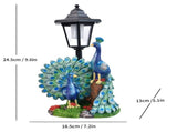 Resin Hummingbird Solar Lamp Outdoor Garden Sculpture Couple Hummingbird - Multi-color - Size 61 V1347-118-89810-MLT-61