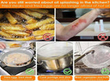 Stainless Steel Splatter Screens Set, Mesh Oil Grease Guards with TPR Handles for Frying Pans, 9.8 V1189-LC-RY-00094