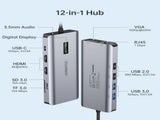 CHOETECH HUB-M26 12-in-1 USB-C Multiport Adapter V28-ELECHOHUBM26