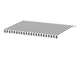 Instahut Retractable Folding Arm Awning Manual Sunshade 5Mx3M Grey White AWN-B-ARM-50X30-GRWH