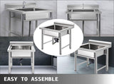 Handmade Sink Non-magnetic Stainless Steel Kitchen Sink Hand Made 1 Compartment 44.4 x 41.9 x 25.4 V952-60X60X80DCBXGSC01V0