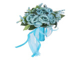 Wedding Bouquet Simulation Artificial Rose Lifelike Green Leaves Modern Elegant Rose for Wedding V1294-YM0512-3115220119612
