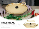 1 Set Korean Style Soup Pot with Lid and Double Handles, Multi-Purpose Cooking Pot for Ramen, V1192-AZ-W-20256