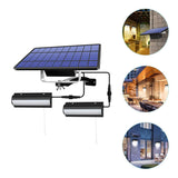 Solar Rope Pull Wall Light Outdoor Waterproof Solar Patio Wall Lamp, 1-to-2 Design with Black V1107-CS-MEUDZ22