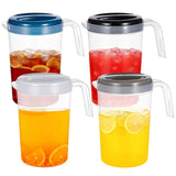 4PCS 1 Gallon Plastic Pitcher With Lid, Shatterproof Plastic Water Jug Set, Long-Lasting Cold Water V1369-AZ3-W-08762