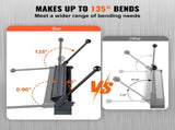 Box and Pan Brake, 1220 mm 15 mm, 0-130 Degrees Sheet Metal Bending Brake, Portable Mini Metal V952-WQZDQ48YC20GX38GOV0