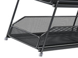 Pull Out Cabinet Organizer 2 Tier Carbon Steel Mesh Large Capacity Easy Maintenance Sliding Basket V1294-YM0706-3118230202312