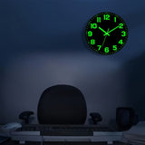 Black Glow In The Dark Wall Clock Silent Wall Clock Australia Modern Home Decor Clock V1347-DSZ-CLOCK-001