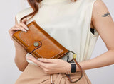 Leather Wallet Women Rfid Blocking Large Capacity, Zip Around Long Wallet - Pu Phone Clutch Purse, V1189-LWWAL-20260325-00079