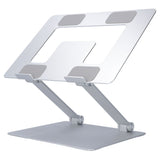 Laptop Stand Collapsible Aluminium Alloy Computer Riser Stand Silver Notebook Support Cooling Holder V1294-YM0714-3113210243211