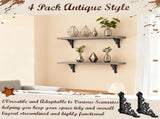 8 Pack Cast Iron Brackets Antique Style Shelf Brackets with Screws 3 7/8" x 3 7/8" Decorative Wall V1258-DP02-C-2830