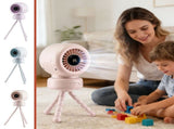 Rechargeable Baby Stroller Fan, Digital Display Clip Fan, Flexible Tripod Cooler, Quiet Wind Blower V1369-AZ3-W-10381