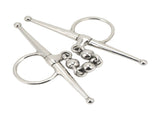 135mm Stainless Steel Horse Mouth Bit Horse Mouth Riding Full Cheek Snaffle Bit with Ball Chain V1294-YM0717-3111220220811