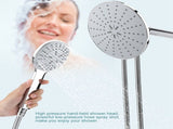 Chrome Plate High Pressure 3 Way Multi Setting Rainfall Style Dual Handheld Shower Head Combo V1294-YM0727-JY14617