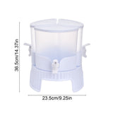 3 Compartment Rotating Cold Water Pitcher with Spigot, Total 5.2L Beverage Dispenser, Turntable V1366-AZ2-W-23183