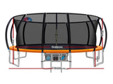Everfit 16FT Trampoline for Kids w/ Ladder Enclosure Safety Net Rebounder Orange TRAMPO-C-C16-OR-ABC