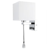 LED Wall Light Modern Fabric Lampshade USB Bedroom Bedside Reading Sconce E27 100240V V1294-YM0901-3119200140611