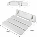 Folding Shower Seat in Aluminum and ABS, 330 x 320 x 70 mm V1237-ZY-715-186