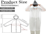 20 Pcs Rain Poncho Adults Reusable Raincoats Emergency with Drawstring and Hood EVA Rain Jacket V1258-DP02-C-2209