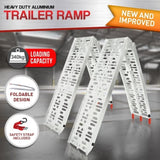 2 x Aluminium ATV Loading Ramp Foldable - Silver ATV-01A-SL-2