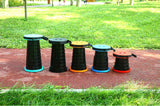 Black and Orange Splicing Color Portable Outdoor Telescopic Folding Stool with 100 Weight-Bearing V888-ELOSUNG17170