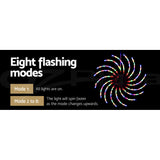 0.5M Christmas Lights 128 LED Spin Motif Light Decorations Jingle Jollys XMAS-MOT-SPIN-MC