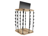 Chip Rack Display Stand 5 Tiers 40 Clips 360 Degree Rotating Snack Organizer with Wooden Base for V1294-YM0901-3118240260411